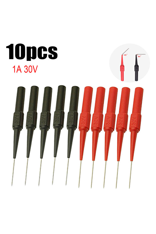 10 pcs 1A 30V 2pcs Multimeter Test Leads Kit Car Tip Probes Diagnostic Tools 600V 10A Non Destructiv
