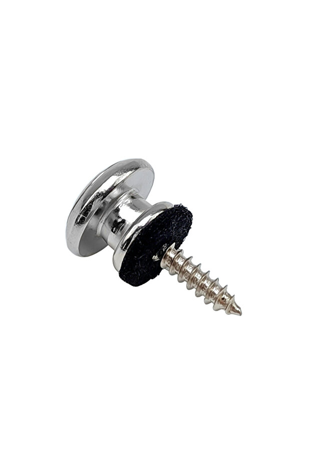 Silver 2pcs 2pcs Mushrooms Head Buckles Guitar Strap Tail Buttons Strap Locks Nail Chrome End Pin wi