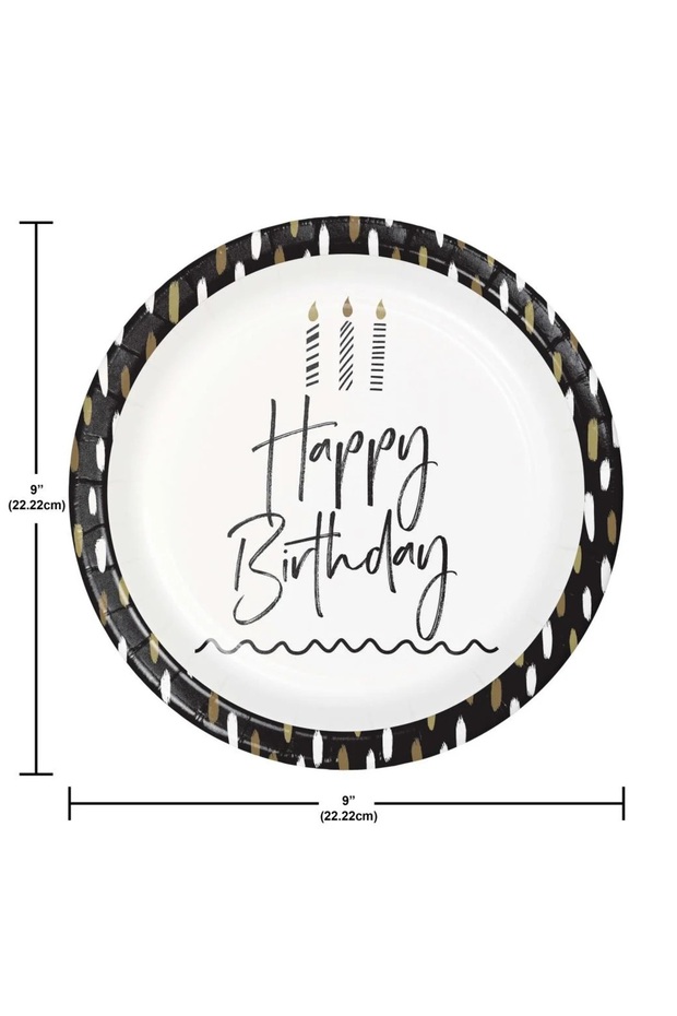 Golden Wishes Dinner Plates 9in 8ct