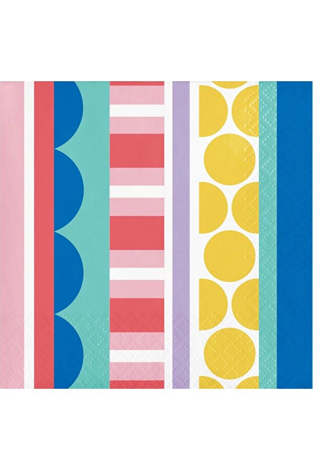 Party Patterns Beverage Napkin 2-ply16ct - 1