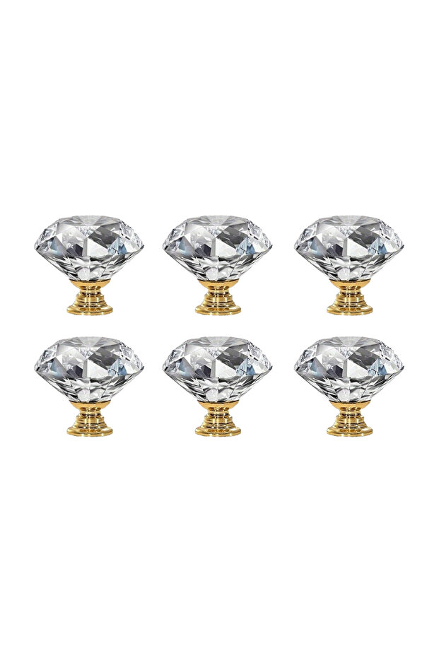 6pc 1/4/6/10 pieces crystal glass cabinet handles 30mm diamond drawer kitchen cabinet dresser cupboa