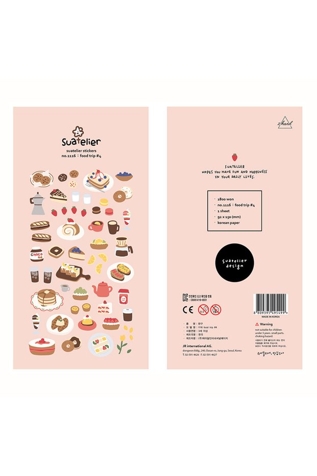 food trip04 Korean Import Original Suatelier Daily Stickers Scrapbooking Diy Journal Stationery Stic