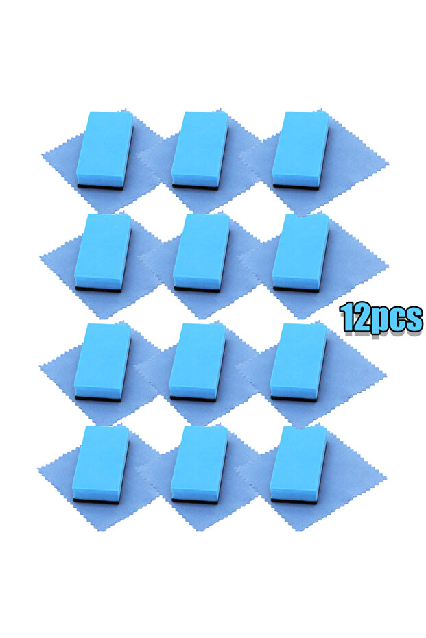 blue Car Ceramic Coating Sponges With Cloth Applicator Glass Nano Wax Coat Polishing Eraser Pads Aut