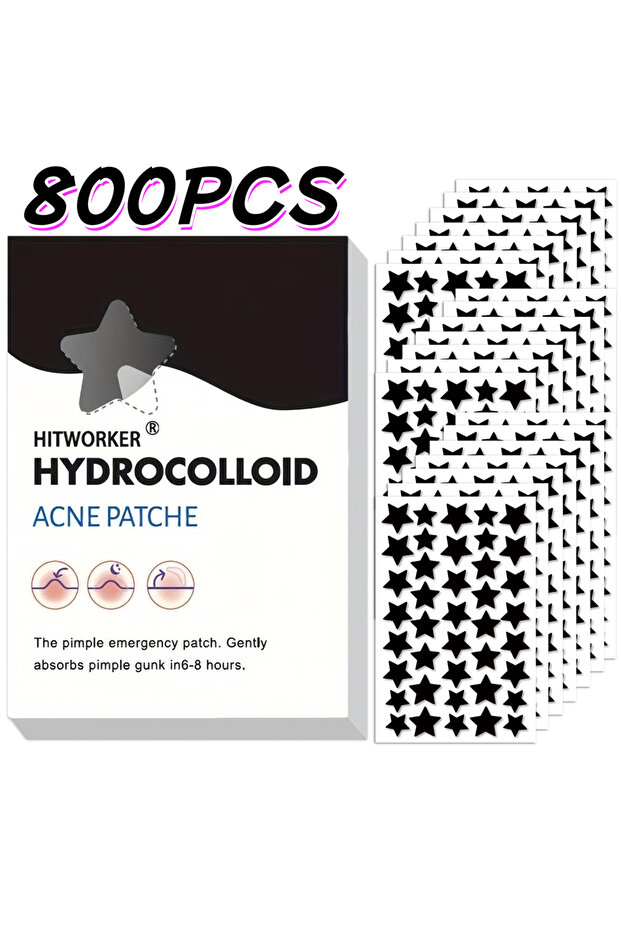 800 قطعة من لصقات حب الشباب الغروية، 400/800 قطعة/علبة، لصقات حب الشباب، خالية من الكحول، لطيفة وغير مهيجة للبشرة