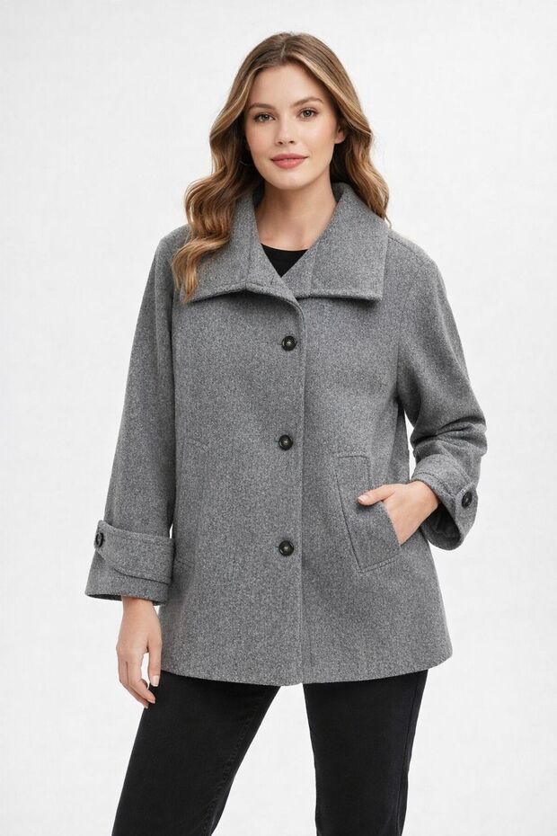 DİK YAKA KAŞE KABAN - 1