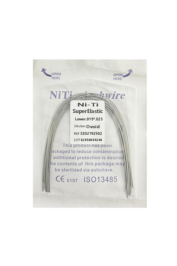 19x25 Lower 10pcs/Pack AG Dental Orthodontic Arch Wires NITI Round / Rectangular Oval Form Ortho Arc