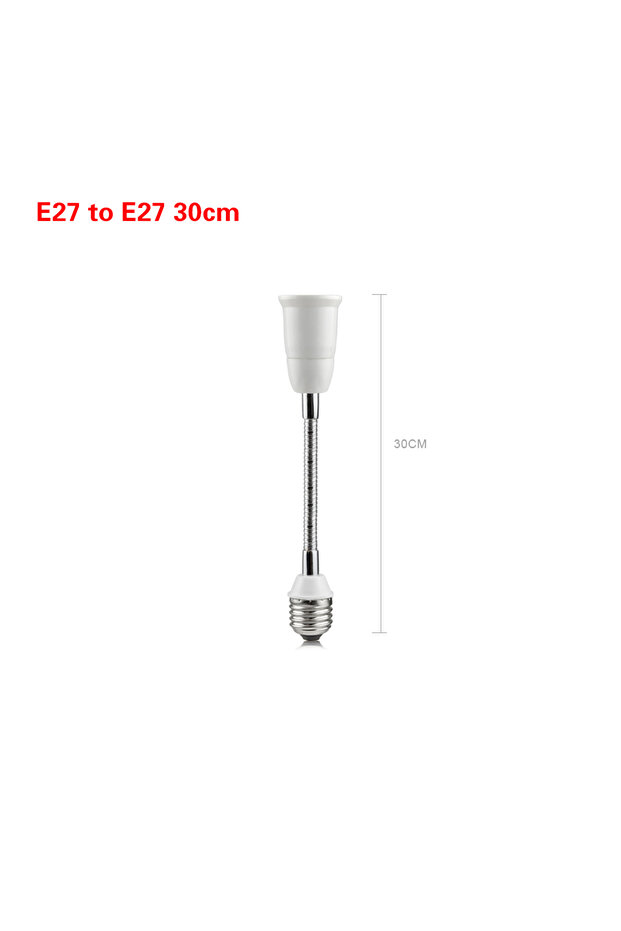 حامل تمديد مصباح لولبي E27 للاستخدام المنزلي، 30 سم × 20 سم × 60 سم، ملحقات لمبة إضاءة LED، قاعدة مصباح S