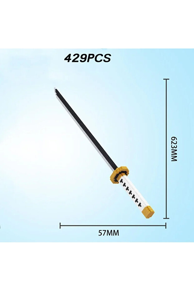 68432 no box Samurai Sword Building Blocks Ninja Blade Japanese Anime Butterfly Nichirin Knife Bric
