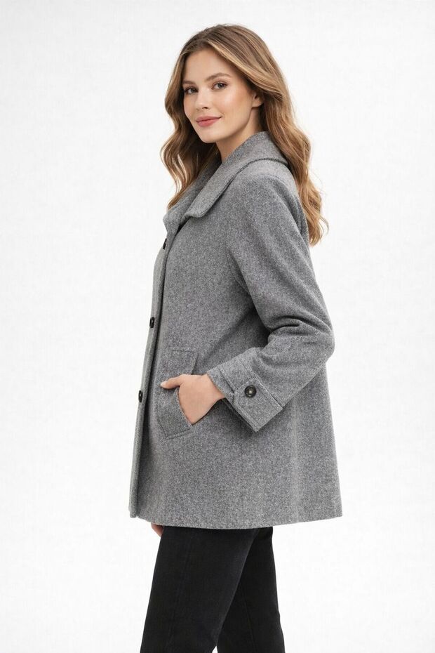 DİK YAKA KAŞE KABAN - 2