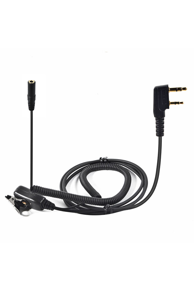 كابل نقل سماعة أذن صوتية عالمي RF-01C-K BT ثنائي السن إلى 3.5 ملم أنثى مع ميكروفون PTT