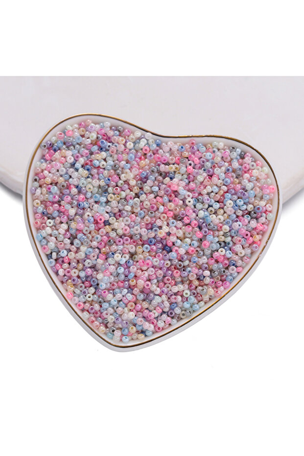 Random mixed 1000pcs 2mm Glass Seed Beads Colorful Spacer Loose Beads for DIY Crafts Necklace Bracel