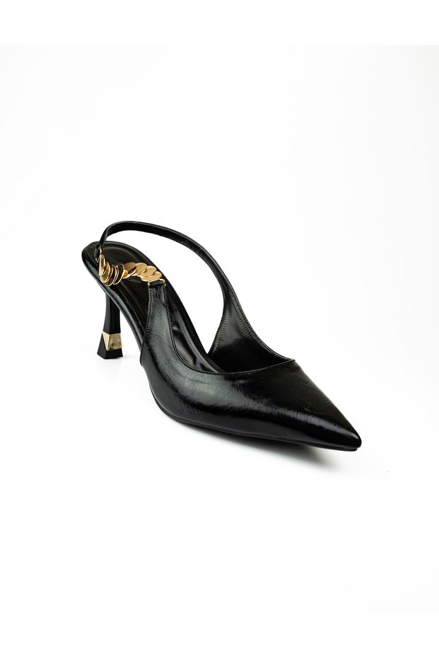 2032 Black Heeled Evening Dress Women's Shoes