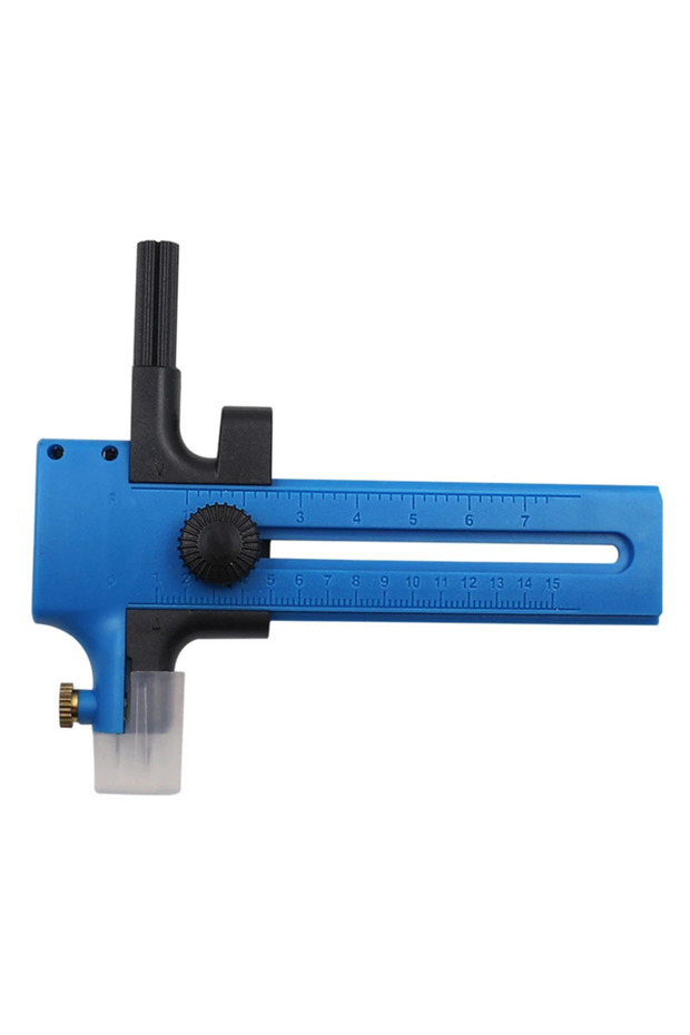 Blue 1PC Circle Cutter Adjustable Circular Cutting Tool for Making Fabric Crafts DIY Scrapbook Art C