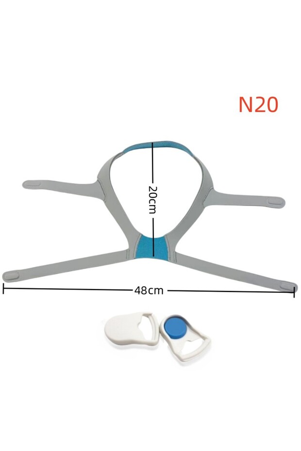 عصابة رأس N20 CPAP قابلة للتعديل، عصابة رأس بديلة لجهاز التنفس الصناعي AirFitF20/N20