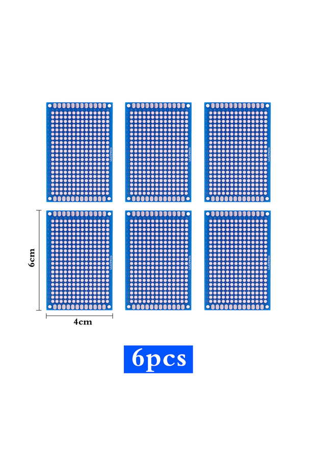 4x6cm 6pcs PCB Circuit Prototyping Board Double Side Prototype Boards DIY Universal Printed Perfboar