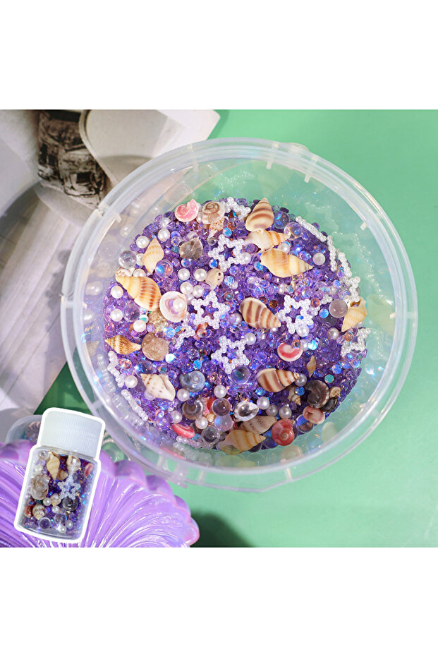 02 Bottled Ocean Style Epoxy Resin Filling DIY Star Moon Conch Shaped Crystal Epoxy Resin Filling N