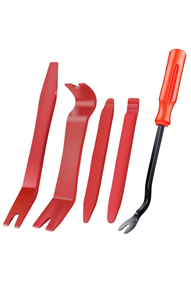 Red 5PCS Car Hand Tool Set Car Disassembly Tool Kit Stereo Repair DVD Repair Tool Dashboard Removal
