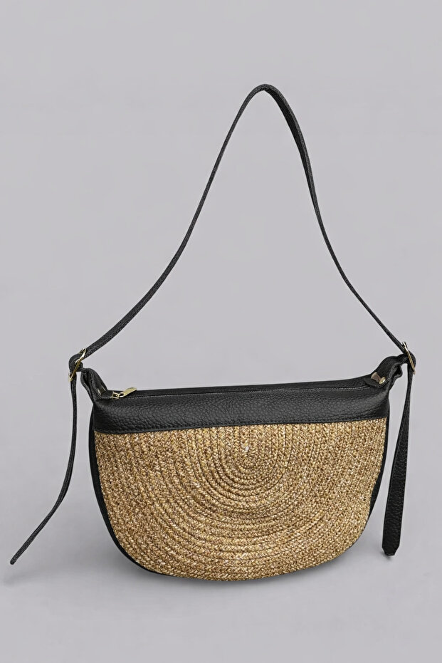 Sola Soft Lightweight Rope and Genuine Leather Detailed Special Design Stylish Women's Shoulder Bag