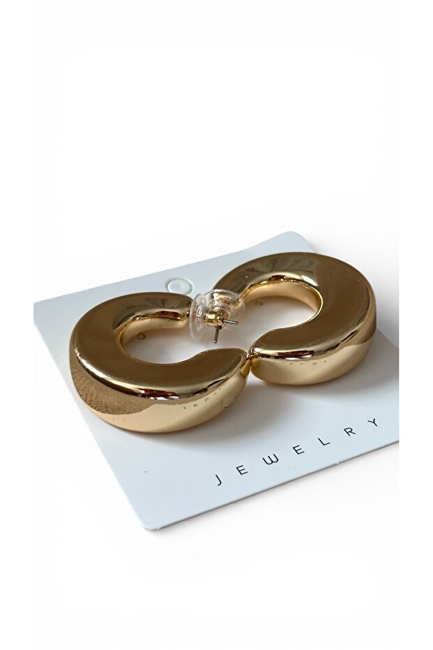 Women's gold hoop earrings