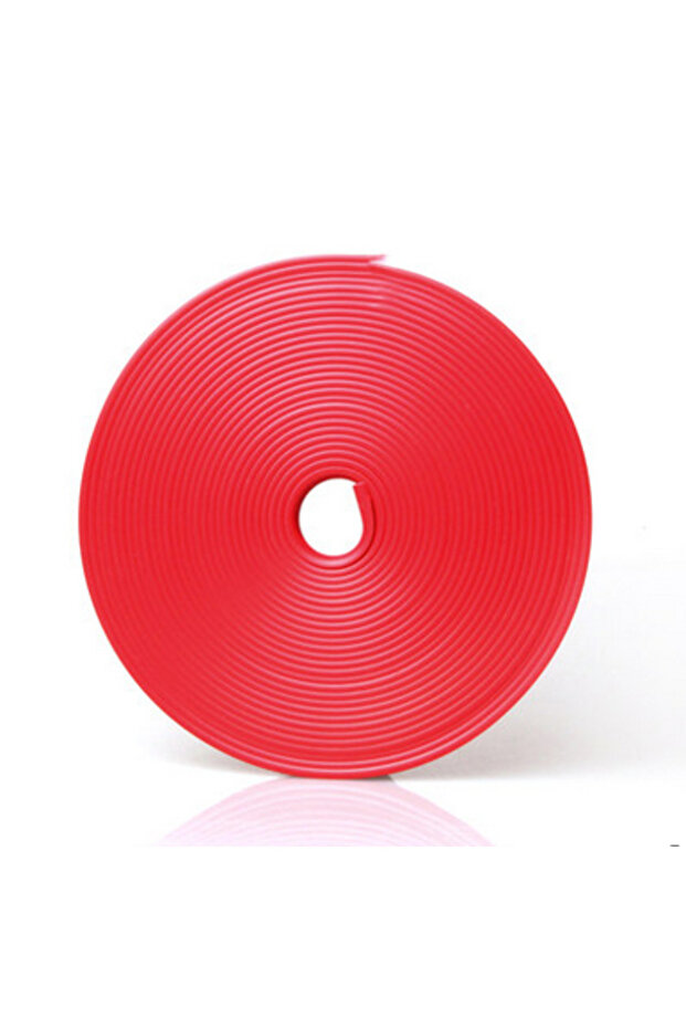 Red 8 Meters Car Bumper Decorative Strip Red Wheel Hub Ring Moulding Trim Edge Protective Car Stylin