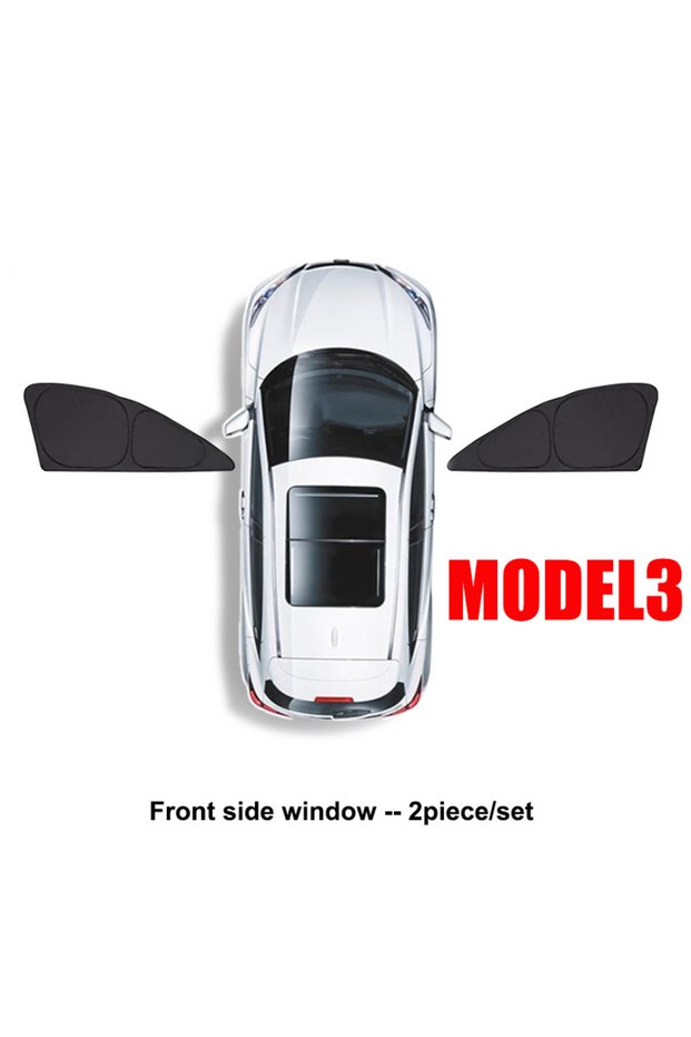 Model3 Front 2PCS For Tesla Model 3 Highland 2019-2024 2025 2026 Car Sun Shade Windshield Sunshade C