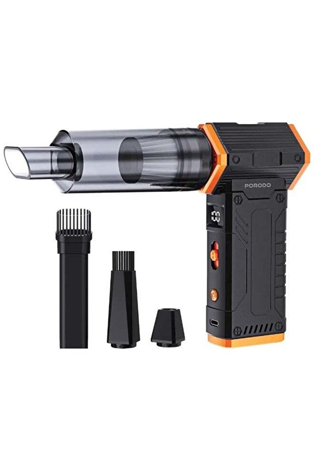 2-in-1 Air Purifier and Vacuum Cleaner with 4 Interchangeable Nozzles - Black