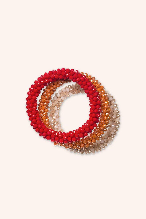 Crystal Stone Elastic Hair Clips Set of 3