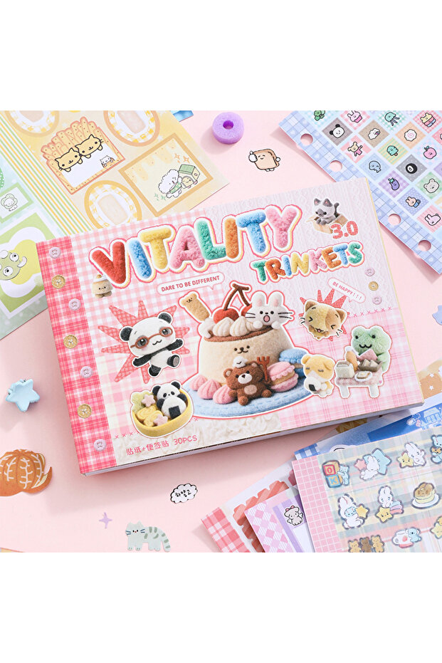 S30926-1 Mr Paper 30Pcs/book Duplex M5 sticker book Korean cute style DIY creative handbook material