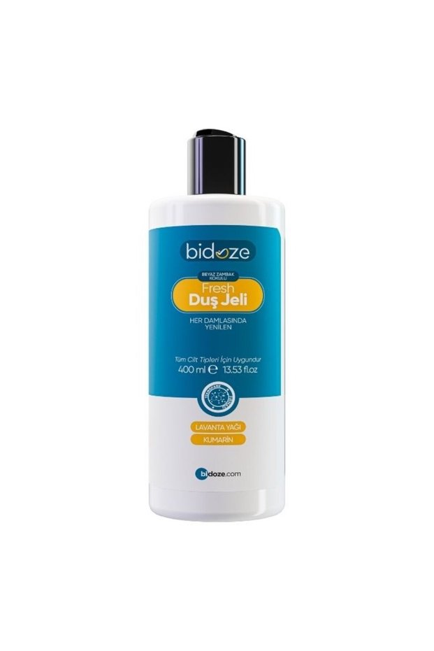 Bidoze Fresh White Lily Scented Shower Gel 400 ml |   Lavender Oil Extract Moisturizing Body Wash