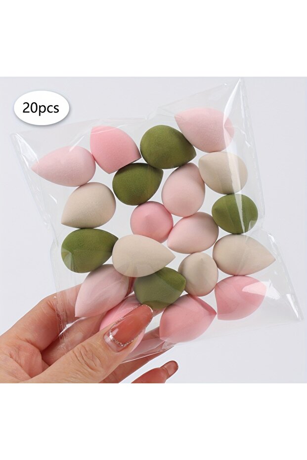 20PCS-XFP-MIX1 20/50/100PCS Mini Makeup Sponges - Latex-Free, Water-Activated Blenders for Foundatio