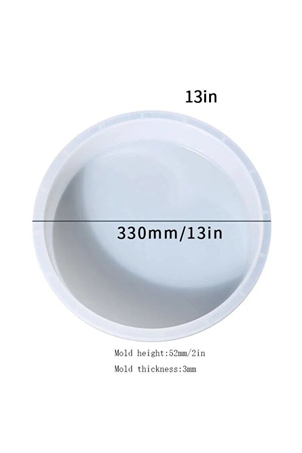 13IN 60cm Ocean Big Round Rectangle Table Resin Mold Oversize Round Table Ornaments River Table Sili