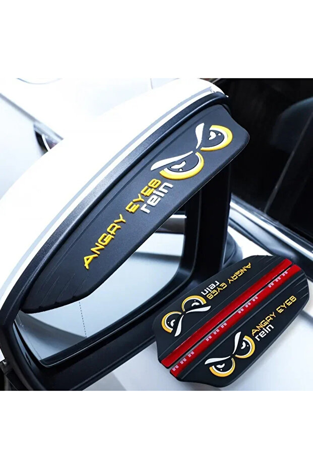 2Pcs rain eyebrow Car Door Bowl Stickers Rearview Mirror Rain Eyebrow Car Door Handle Reflective Sti