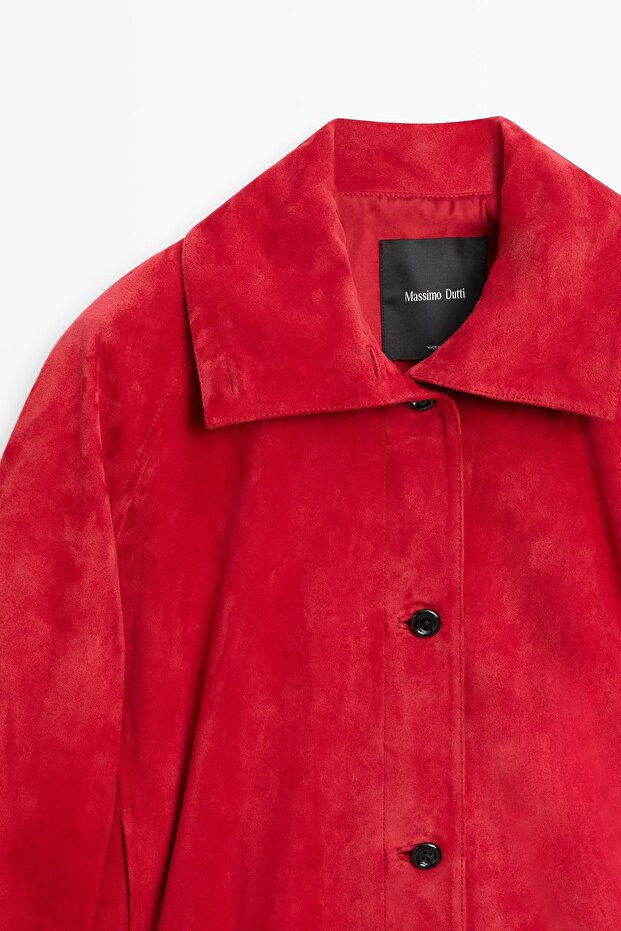 Süet deri bomber ceket - 6