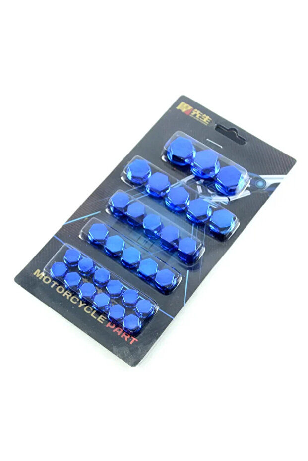 Blue 30pcs 0.8cm/1cm/1.2cm/1.4cm Motorcycle Screw Set Decorative Caps Nut Covers Motorcycle Modifica