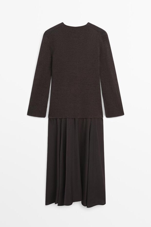 Pamuklu triko elbise - 8