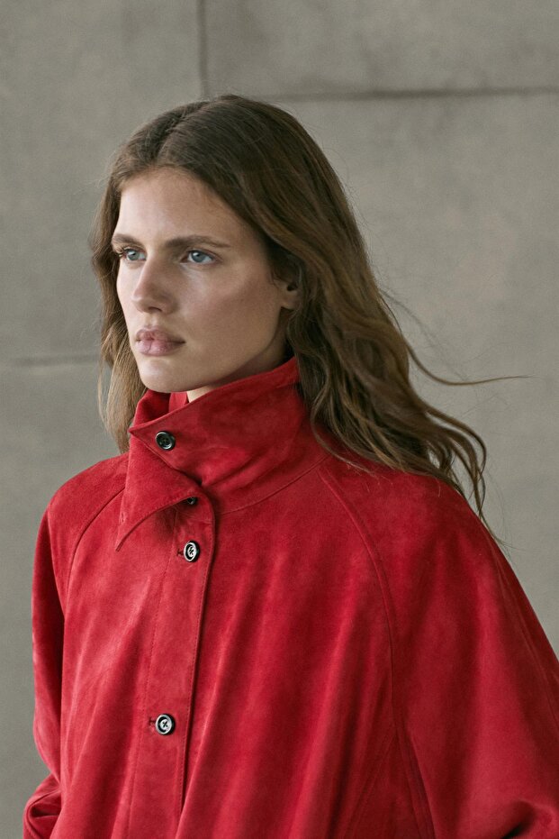 Süet deri bomber ceket - 3