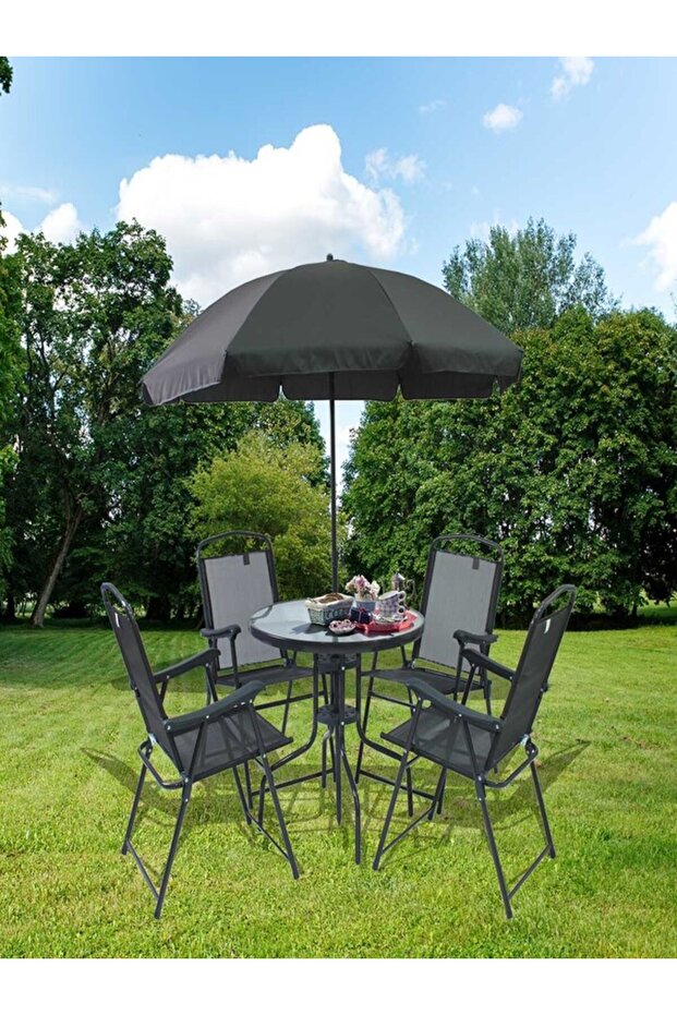 Şemsiyeli Masa ve Sandalye Seti - 1
