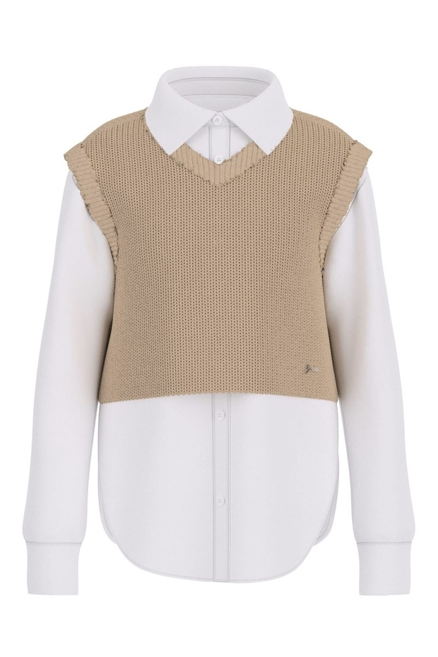 قميص LS POPLIN مع SW