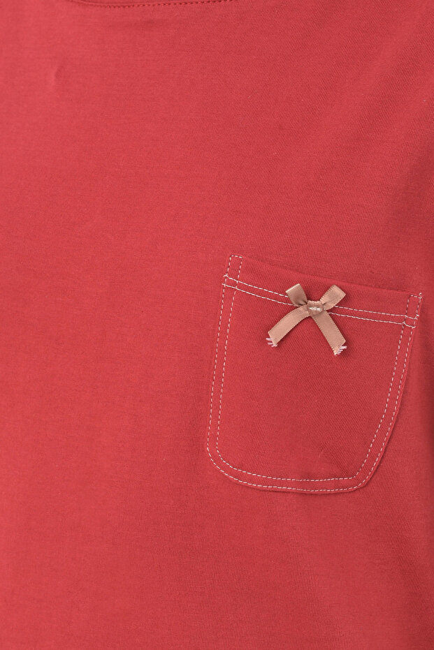 Chic Basic Top & Shorts Set in Red- 100% Cotton - 5