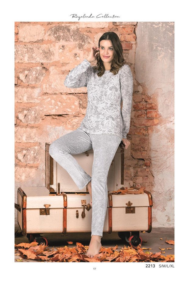 2213 Women's Velvet Long Sleeve Casual Slim Fit Tracksuit Set