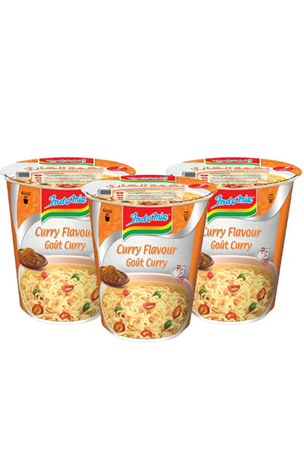 Instant Curry Flavor Spiced Quick Cup Noodles (3 x 60g Multipack)