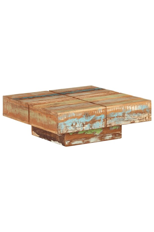 Coffee table, 80x80x28 cm, solid mango wood - 8