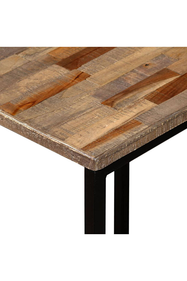 3-piece stackable coffee table set, solid recycled teak wood - 6