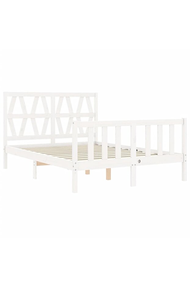 4FT Bed Frame with Headboard, Small Double, Solid Wood - 5