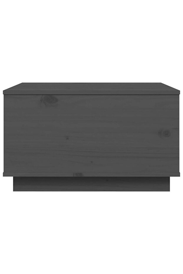 Coffee table, gray, 60x50x35 cm, solid pine wood - 6