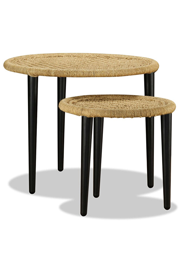 Coffee table set, 2 pcs., jute - 6