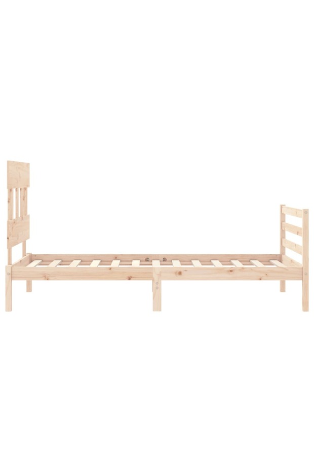 Bed frame with headboard, 90x200 cm, solid wood - 7
