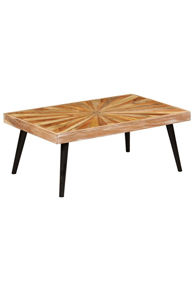 Solid mango wood coffee table, 90x55x36 cm - 8