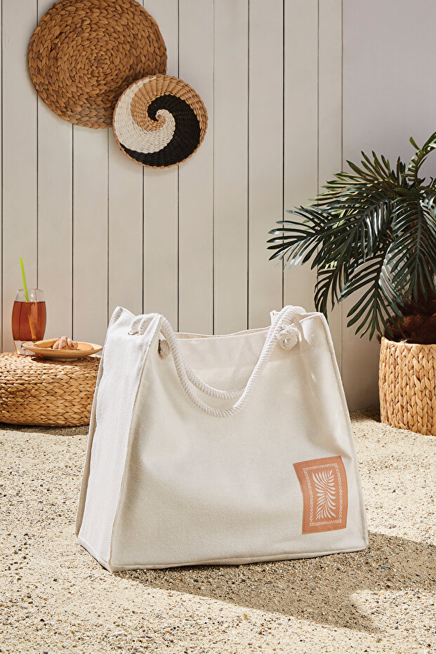 Boho Leaf Plaj Çantası - 1