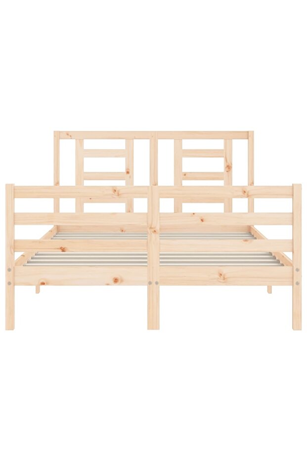 4FT Bed Frame with Headboard, Small Double, Solid Wood - 6
